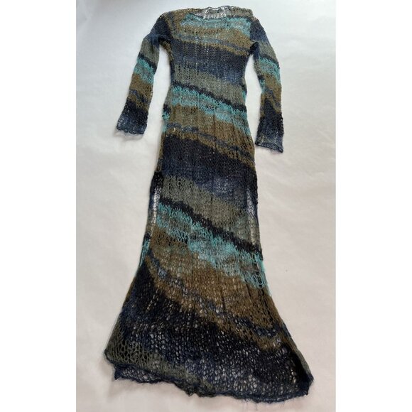 Rat & Boa Sabrina Open Knit Dress in Blue - Picture 3 of 4